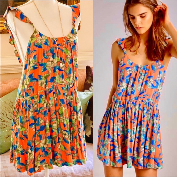 NWT Free People Dear You Floral Mini Dress - Picture 2 of 11